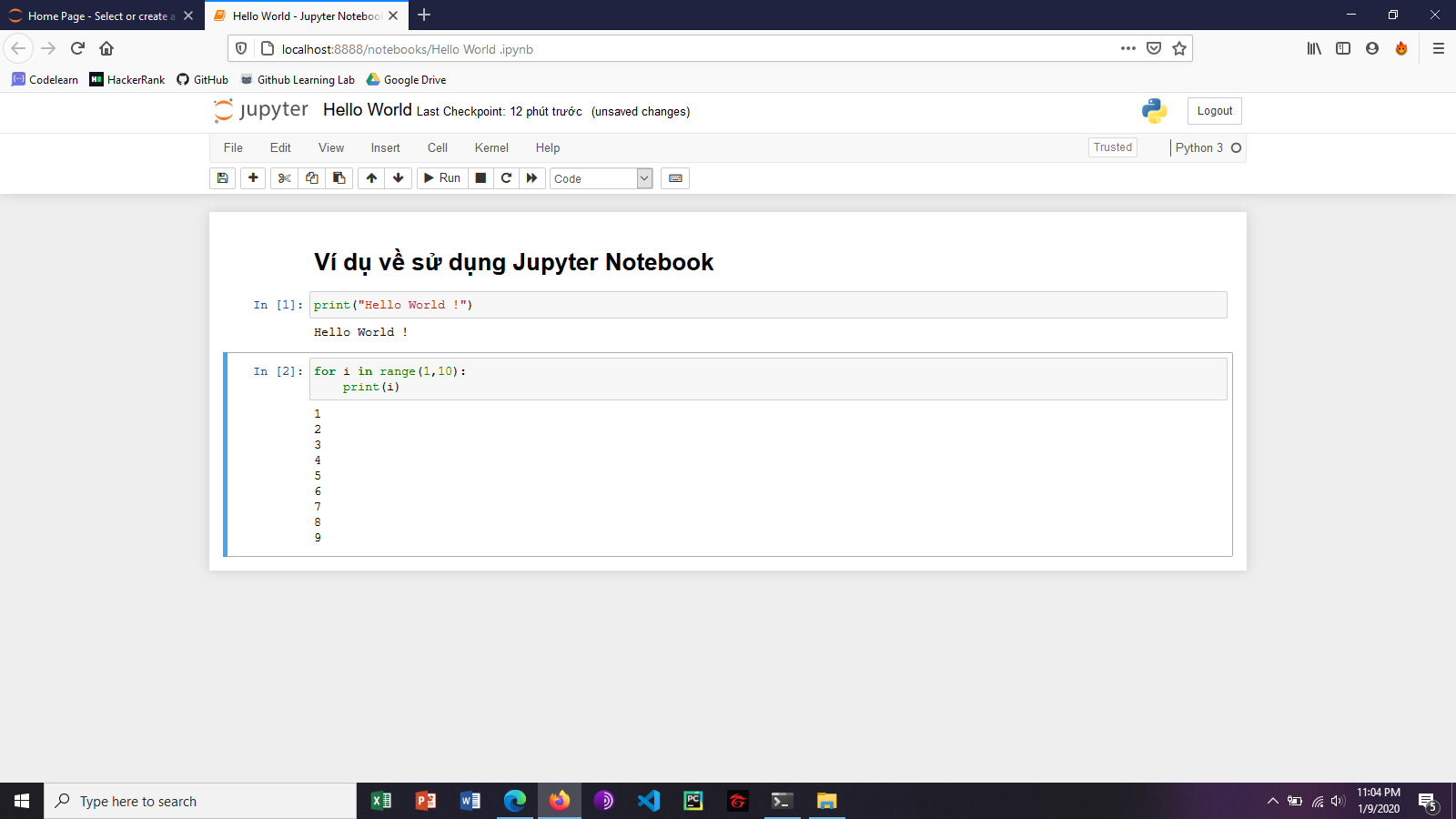 Jupyter Notebook - Công Cụ Python Cơ Bản Cho Beginner